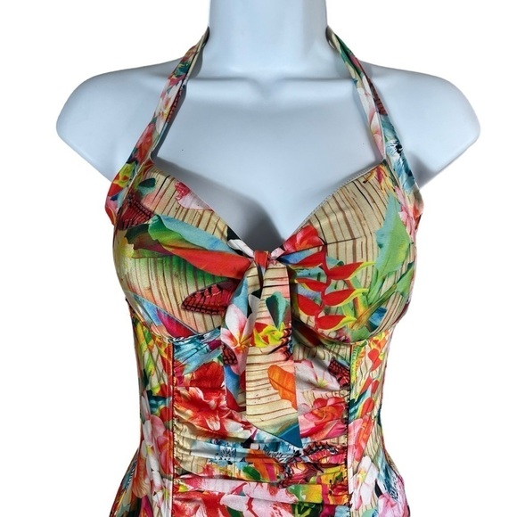 SEAFOLLY Butterfly Coast Halter Maillot Swimsuit - Picture 4 of 11